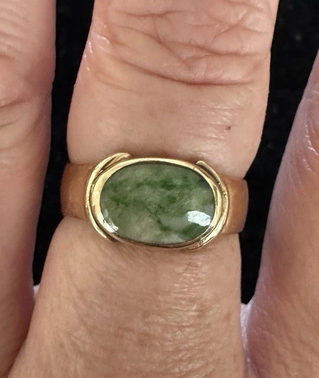 14k Jade Ring - image 1