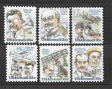 T&G STAMPS - Scott #C91 thru C96 21c- 25c -31c Airmail  MNH OG - Free Ship Offer