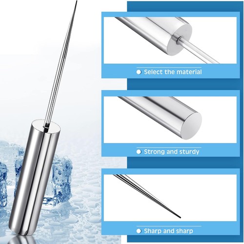 Edelstahl Eispickel Zerkleinerer Meißel Entfernung Zerkleinert 8 Zoll, Silber  - Bild 4 von 7