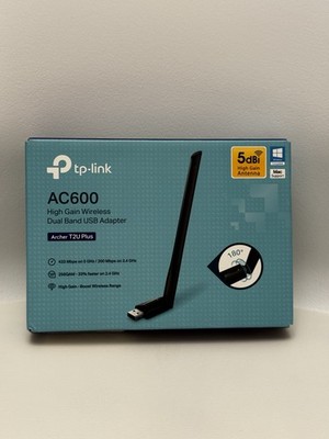TP-Link Archer T2U Plus AC600 USB WiFi Adapter Dual Band 5dBi High Gain Antenna