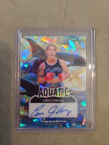 2025 LEAF SIGNATURE SERIES AQUATIC KILLER WHALE SP AUTO 1/1 CRIS CYBORG UFC ICON - Picture 2 of 24