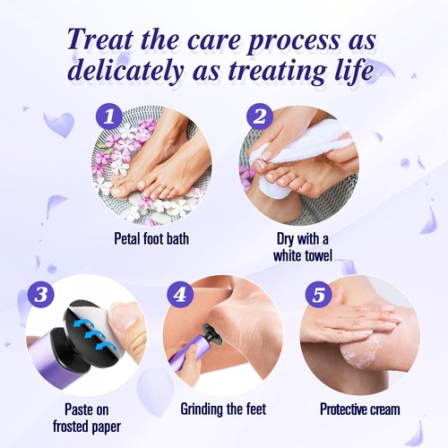 2 in 1 Electric Foot Callus Remover for Feet Rechargeable, 900RPM Foot Filer ... - Picture 7 of 7