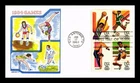 Dr Jim Stamps Doris Gold Cachet 28c Airmail 1984 Olympics Setenant Block FDC