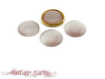 4 Cateye Cabochons in flieder, 16 mm