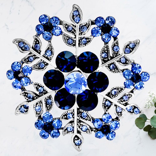 Broche Flor Cristal Estrás Copo de Nieve Broches Copo de Nieve Broche Prendedor - Imagen 8 de 11