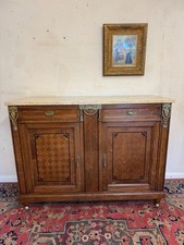 STUNNING ANTIQUE FRENCH OAK MARBLE TOP DRESSER/CUPBOARD/SIDEBOARD CIRCA 1900