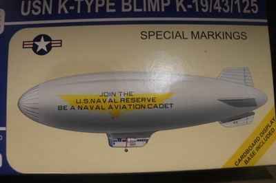 USN K-Type WW II  ''Goodyear''  Blimp K-19/34/125 Mark 1 Models1/720 scale