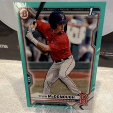 2021 Bowman Draft Tyler McDonough Aqua Parallel /199 #BD-3 Red Sox Rookie