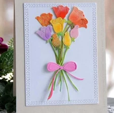 Metal Cutting Dies Tulip Flower DIY Scrapbooking Paper Cards Embossing Stencils 