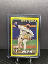 Joel Payamps Yellow 2024 Topps Update #US153 Milwaukee Brewers