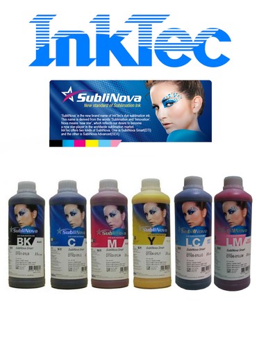 1 Litre Inktec Dye Sub Transfer Sublimation Ink Set 6 Colour for Epson Printers 1 Litre Inktec Dye Sub Transfer Sublimation Ink Set 6 Colour for Epson Printers