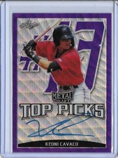 2019 Leaf Metal KEONI CAVACO Top Picks Purple Wave Prismatic Auto RC 13/15 Twins