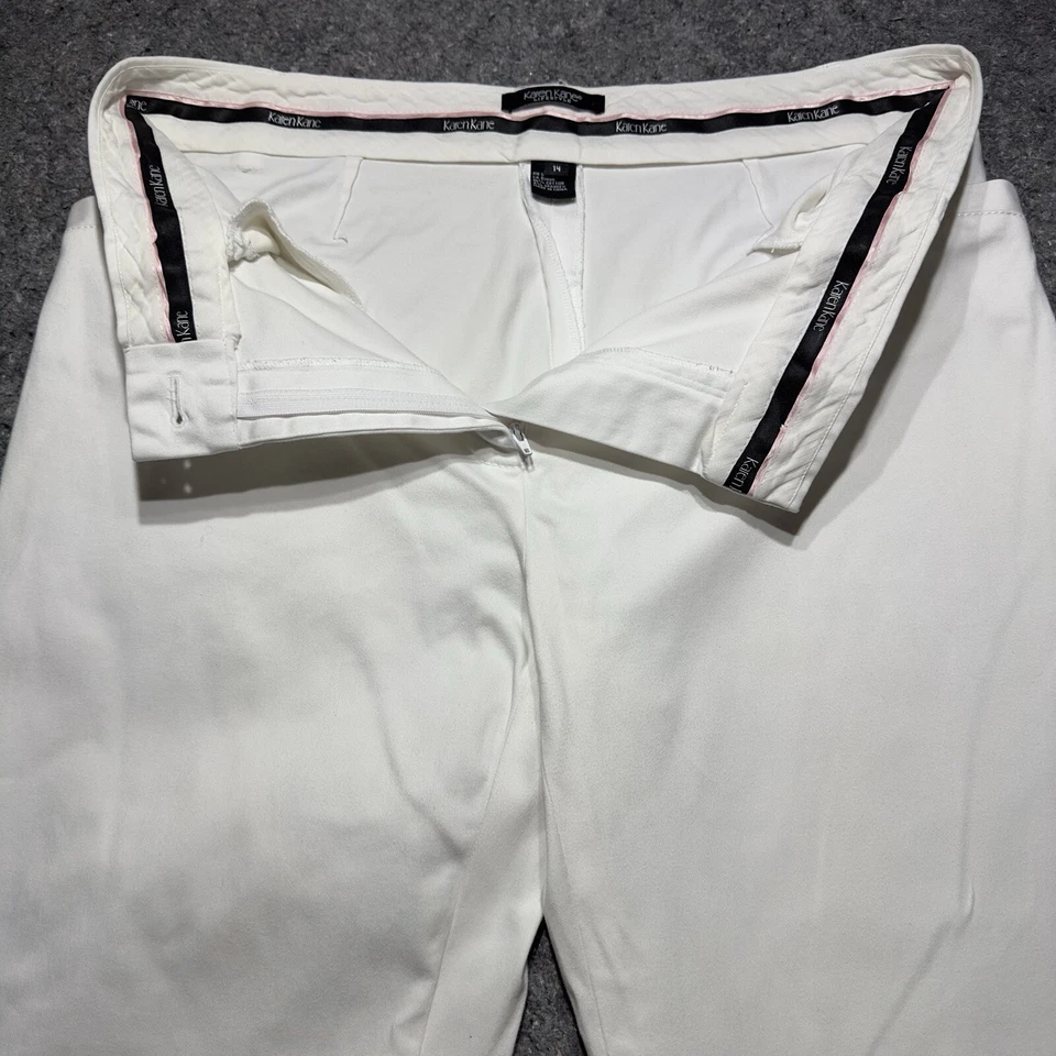 Karen Kane Wide Leg Career Dress Pants Women's Sz 14 White - Image 4 of 4
