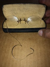 Rare Style antique spectacles and case