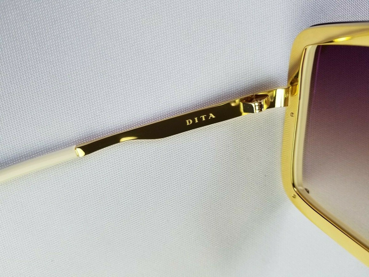 DITA RAYGUN 23003B-153 TITANIUM 18K GOLD IVORY BONE SHIELD 