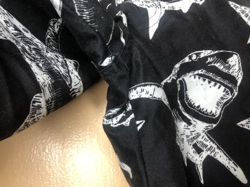 Sea Life Co Boys Size XS Swimwear Shorts Black White Shark Drawstring Waist - Picture 6 of 12