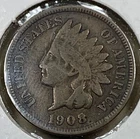 1908 INDIAN HEAD CENT ~VG to FINE  ~NICE COIN~ SN724