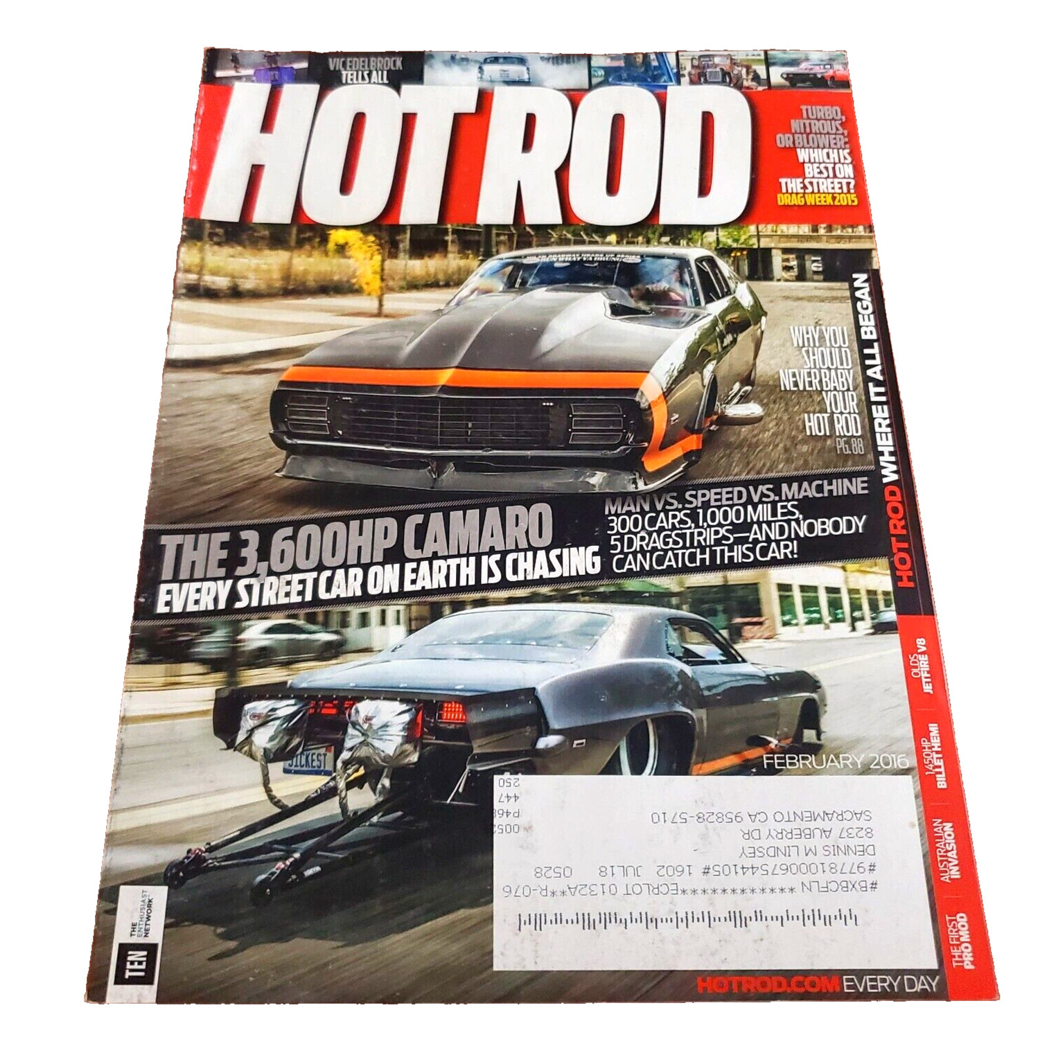 Hot Rod: The 3,600 Hp Camaro Every Street Car On Earth Is Chasing Feb 2016