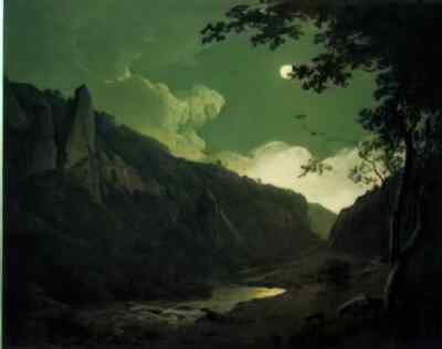 Joseph Wright A4 Foto Taube bei Mondschein