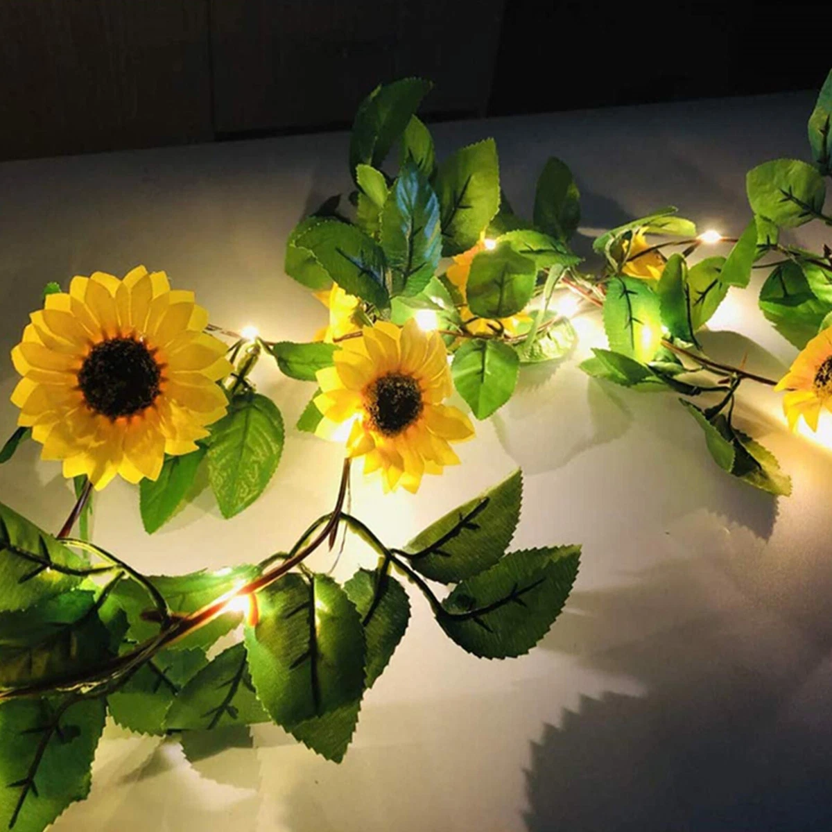 Artificial Plant Leaf Garland Fairy Light Decor LED Copper, 49 OFF