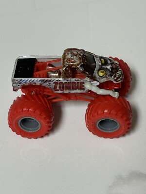 Hot Wheels Monster Jam Truck Zombie With Red Wheels, Nitro Neon