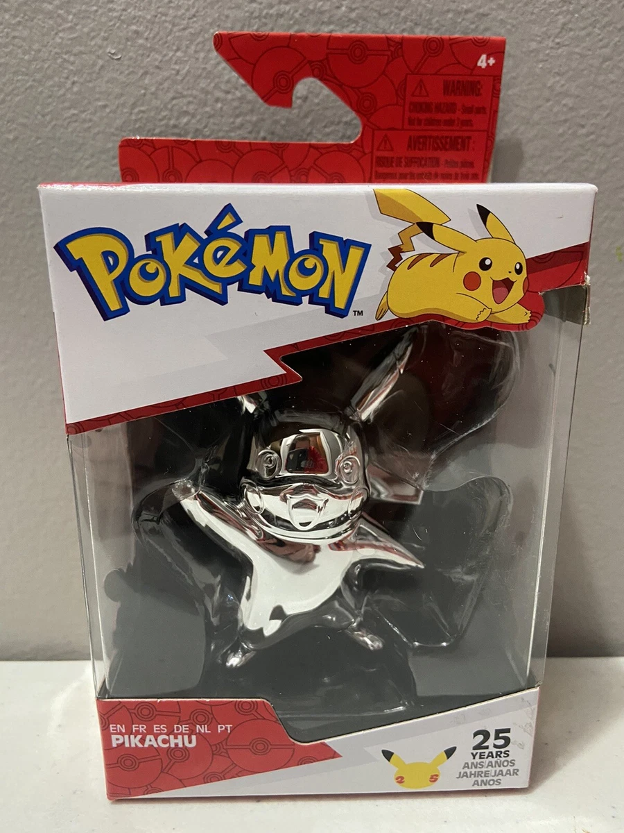 Jazwares Pokémon - 25th Anniversary Silver Figure - Pikachu