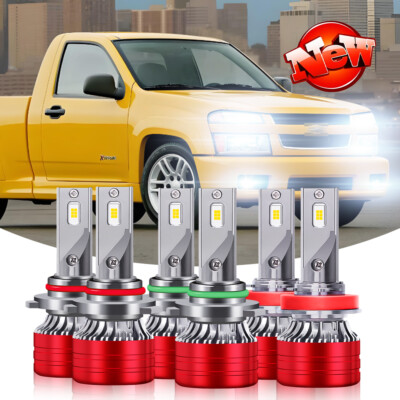 9005 9006 H11 LED Combo Headlight Fog Light Kit Hi/Low Beam Bulb White 6500K