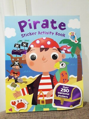 Pirate Sticker Home Learning Activity book for Age 3+ Up Pre-School  (Brand New)