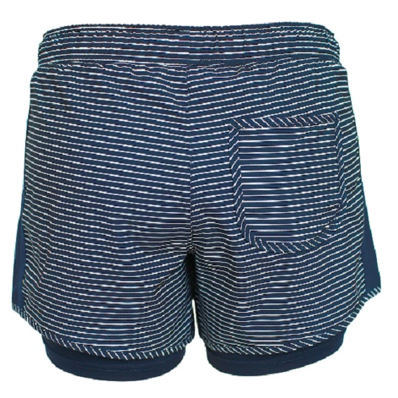 NUEVO Pantalones Cortos Atléticos Tangerine Damas Dos-fer Rayas Yoga Índigo Más Oscuro Medianos Foto 3 de 4