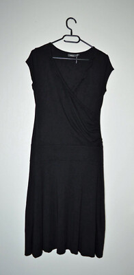 *NEU* Langes schwarzes Kleid in Wickeloptik von MEXX Lagenlook, Gr. S 36 38