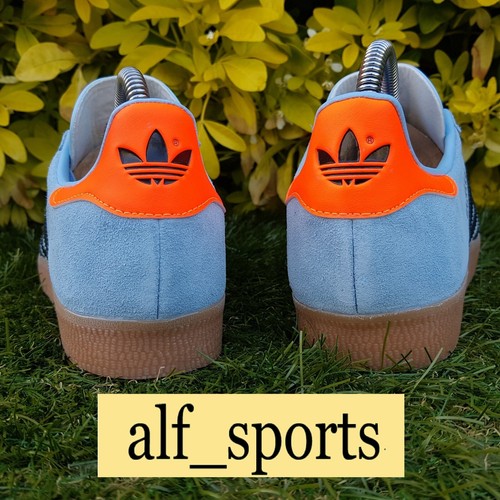 ❤ BNWB & Genuine Adidas Originals ® Gazelle Trainers Clear Sky Orange UK Size 9 - Picture 10 of 19