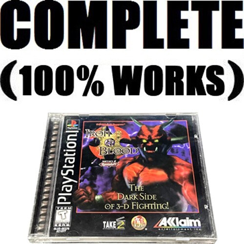 PS1 Advanced Dungeons Dragons:Iron & Blood COMPLETE(w/Reg.Card)playstation 1 cib - Picture 1 of 2