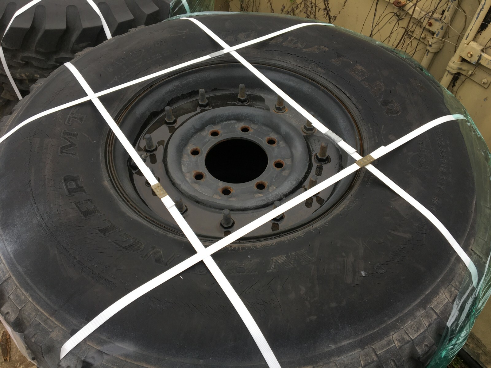 (4) Goodyear Wrangler MT M998 HMMWV Military Tires with Rims 37x12