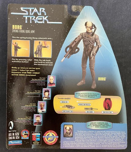 Star Trek Playmates Set of 5 Spring Activated Warp Factor Series 1 Figures NIB - Picture 12 of 12