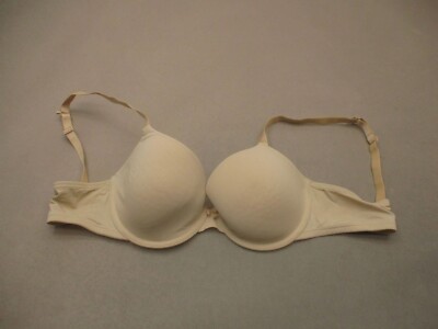 34C AUDEN Womens Beige Lined Underwire Full Coverage Back Closure Demi Bra 9K