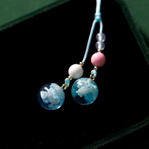 Sturdy Blue and White Cloud Phone Hanging Decoration Unique Phone Chain Lanyard - Zdjęcie 3 z 8