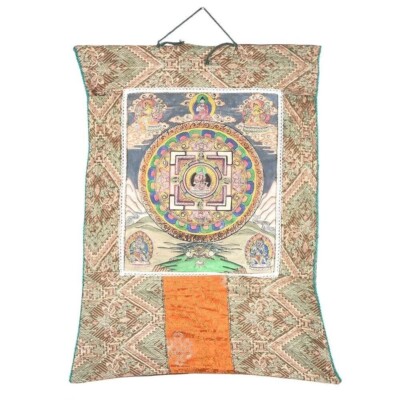 Seide Abhay Mudra Buddha Mandala Thangka Mehrfarbig, 50,80 Cm, 1 Stück