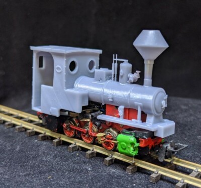 OO9 009 Krauss 'MENA' Forstlokgehäuse für Roco 0-6-0 HOe Fahrgestell