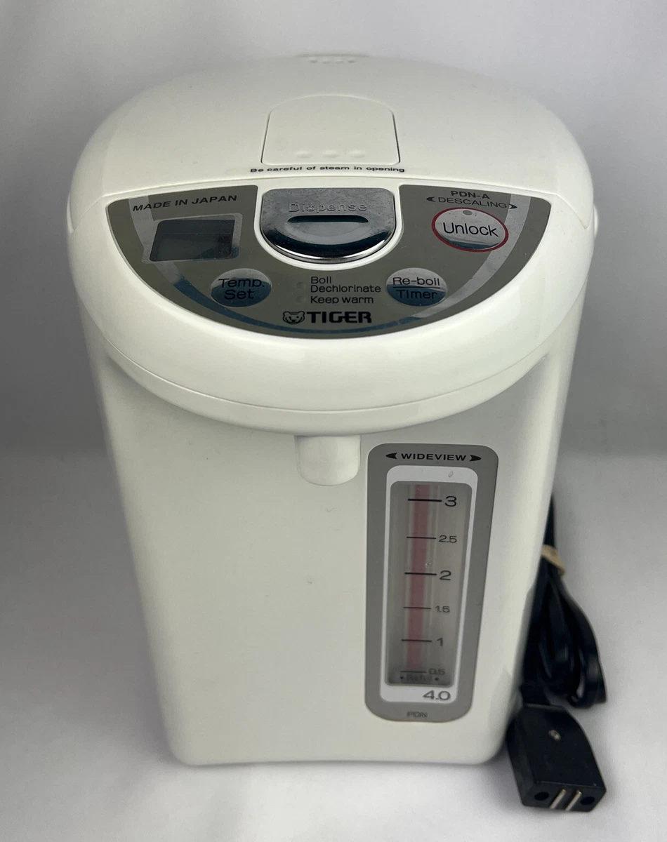 Tiger PDN-A40U Electric Water Boiler and Warmer, White, 4.0-Liter Fully  Tested | eBay