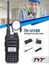 TYT TH-UV88 Talkie Walkie 5W Dual Band Analog 2 Way Radio  Programming Cable