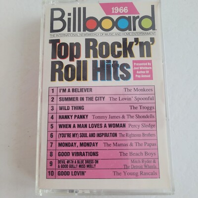 Billboard Top Rock 'n' Roll Hits 1966 By Various Artists Music Cassette Vintage