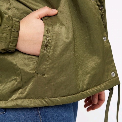 adidas Originals CE1683 3-Stripes Olive Windbreaker Jacket UK 12, US S-M New 789 - Picture 16 of 23