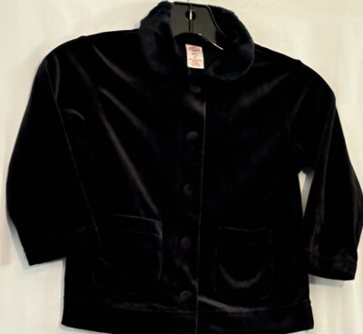 Copper Key Velvet Long Sleeve Girl s Shirt Size 4T Button Up Pockets Fur Collar