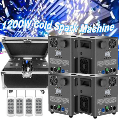 1200W DMX Cold Spark Machine DJ Sparkular Funkenmaschine mit Fernbedienung &Case