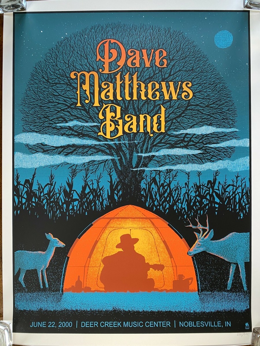 Dave Matthews Band Poster Deer Creek Noblesville, IN 6/22/20 Live