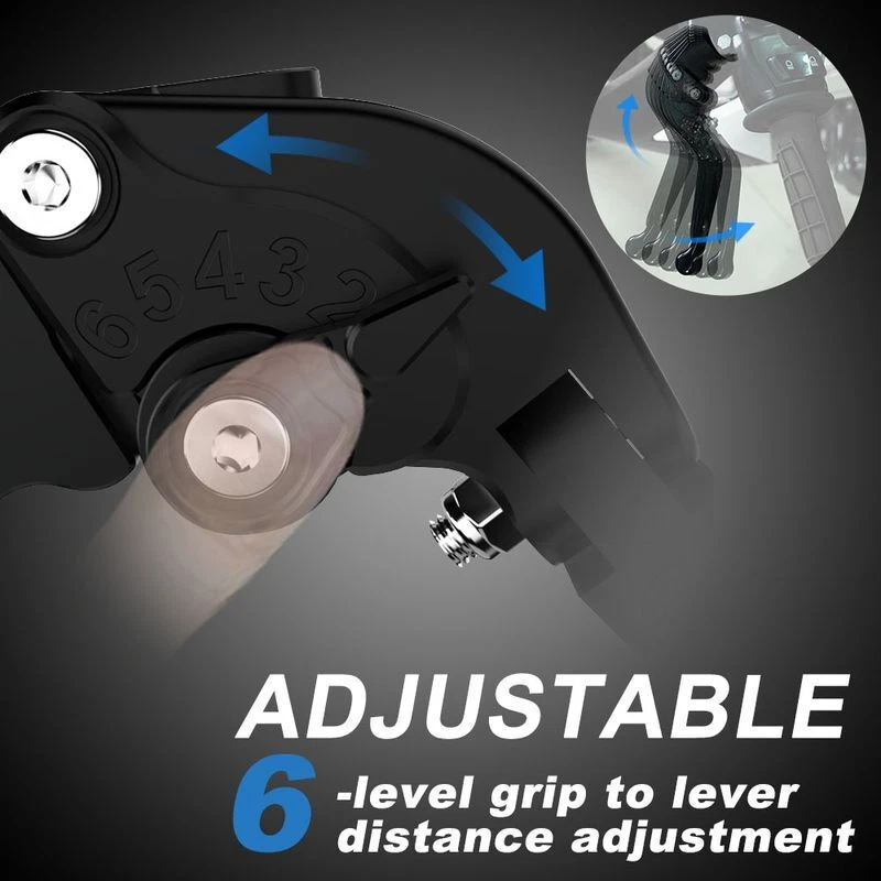 Mango de palanca de freno de embrague ajustable de aluminio apto para Bimota DB6R 2010-2014 Foto 4 de 4