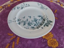 Biscuitier Faience Longwy Modèle Mignon Déco Floral Oiseaux Libellule Verts 22cm