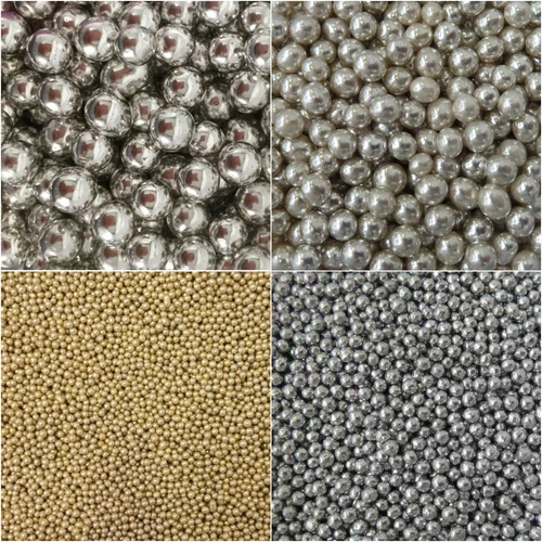 Metallic Silver Cupcake Sprinkles Edible Gold Pearls Cake Decorations & Toppers