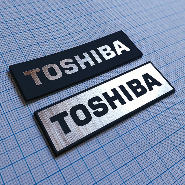 TOSHIBA Metallic Badge Sticker Set (2 pieces) eBay
