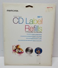 New Memorex Matte Paper CD Label Refills 50 Pack